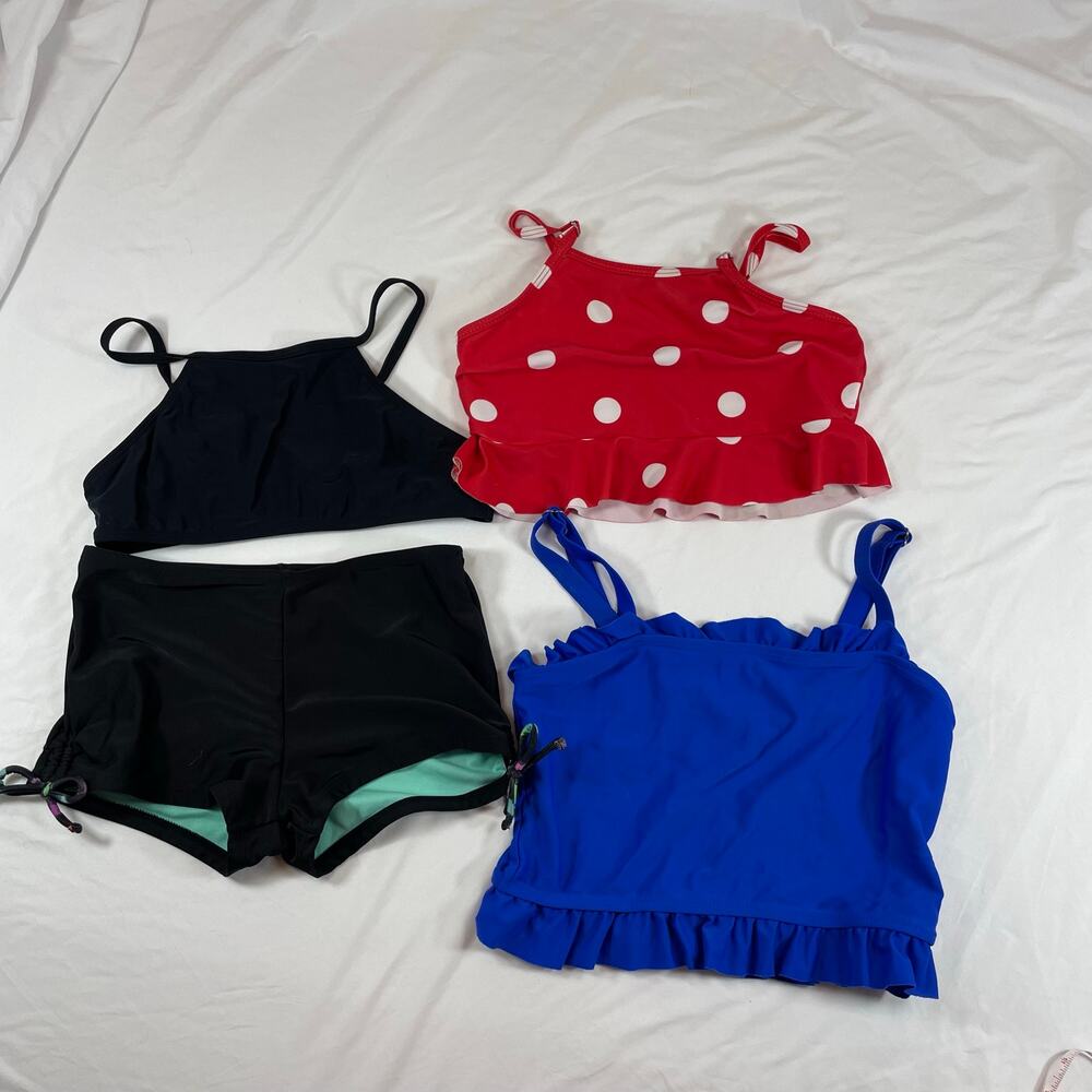 Tankini Set Mix&Match Tops Polka Dot Black Red White Blue Girls L 150